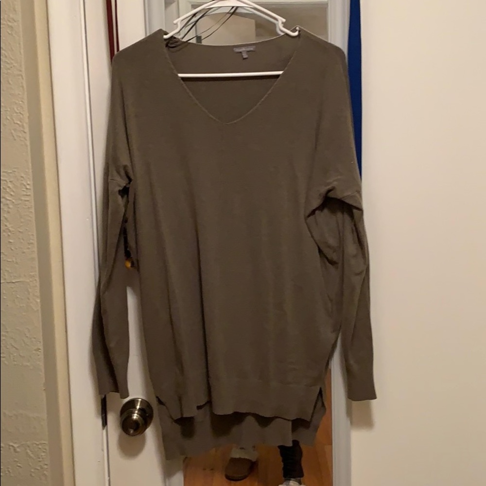 Green knitted sweater